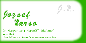 jozsef marso business card